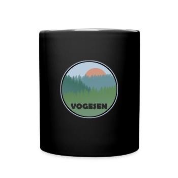 Vogesen - Tasse einfarbig - Schwarz - Vorne