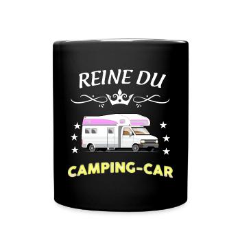 Reine du camping-car C'est Maman Mamie Tatie - Mug uni - noir - Devant