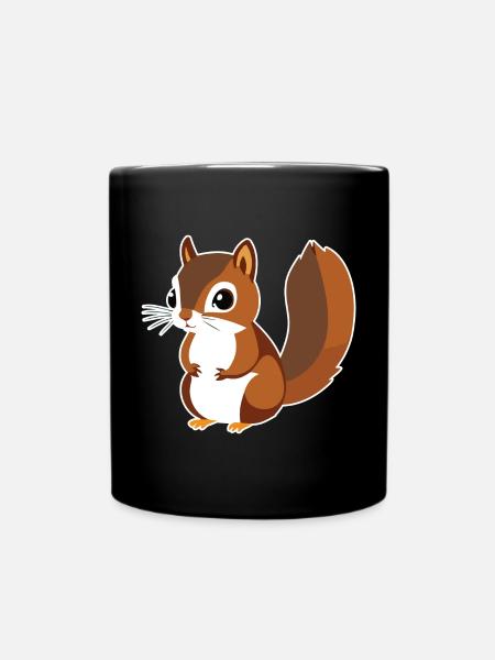 Eichhörnchen - Tasse einfarbig - Schwarz