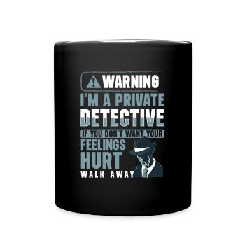 Detective Private Investigator Trace Snooper - Full Colour Mug - black - Front