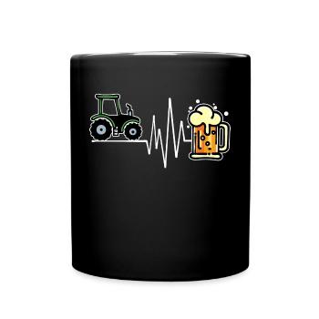Farm Farmer Vehicle Tractor Statement - Full Colour Mug - black - Front