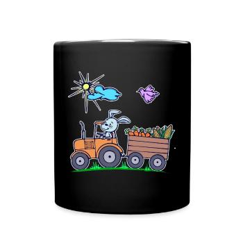 Véhicule Tracteur Déclaration de l’agriculteur agricole biologique - Mug uni - noir - Devant