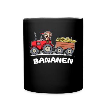 Biobauer Spruch Traktor Landwirt Kraftfahrzeug - Tasse einfarbig - Schwarz - Vorne