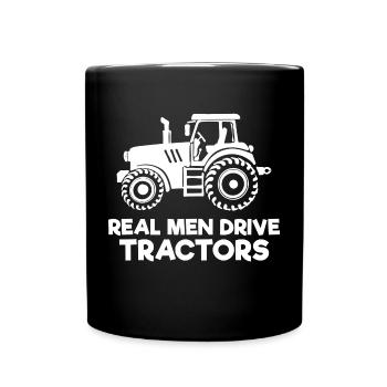 Tracteur Déclaration sur les machines agricoles Agriculteur biologique Agriculteur - Mug uni - noir - Devant