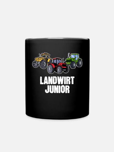 Kraftfahrzeug Jungbauer Traktor Statement Bauer - Tasse einfarbig - Schwarz