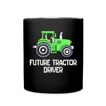 Déclaration relative aux véhicules utilitaires Tracteur vie-campagne Agriculteur - Mug uni - noir - Devant