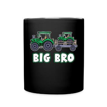Biobauer Traktor Bauer Statement Fahrzeug Feld - Tasse einfarbig - Schwarz - Vorne