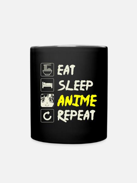 Anime Waifu - Tasse einfarbig - Schwarz