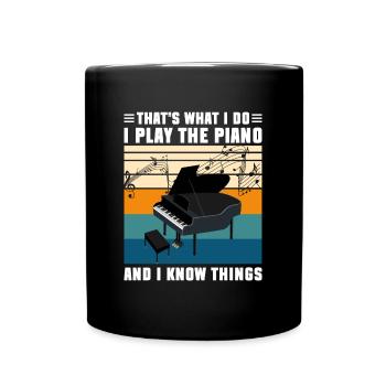 Piano Grand Piano Music School - Full Colour Mug - black - Front