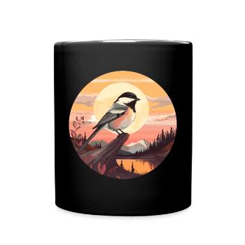 Meise - Tasse einfarbig - Schwarz - Vorne