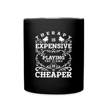 Musician Grand Piano Piano Player Keyboard - Full Colour Mug - black - Front