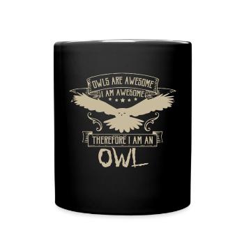 Les hiboux sont géniaux ornithologue amoureux des oiseaux hibou - Mug uni - noir - Devant