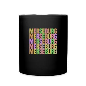 Merseburg an der Saale - Tasse einfarbig - Schwarz - Vorne