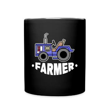 Tracteur agricole disant Véhicule à moteur Champ de vie à la campagne - Mug uni - noir - Devant