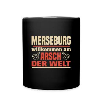 Merseburg - Tasse einfarbig - Schwarz - Vorne