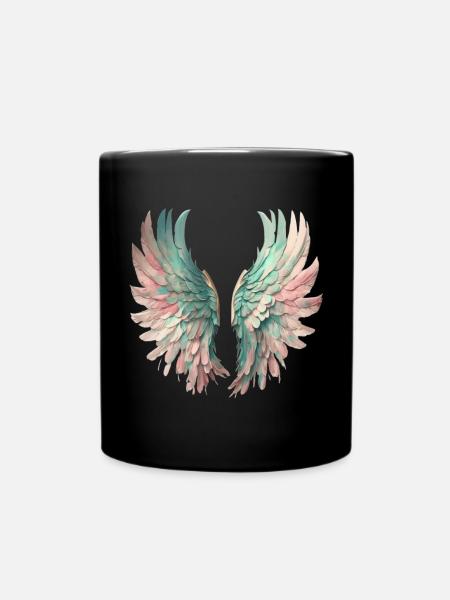 Ailes pastel éthérées - Mug uni - noir