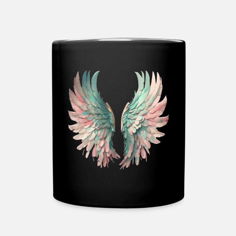 Ailes pastel éthérées - Mug uni - noir