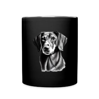 Shorthair Dachshund Dachshund Dachshund - Full Colour Mug - black - Front