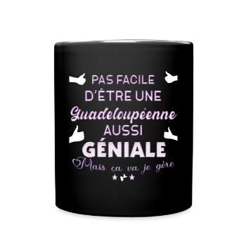 Guadeloupéenne Femme Cadeau Citation - Mug uni - noir - Devant
