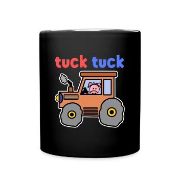 Landwirtschaft Traktor Feld Spruch Landluft Bauer - Tasse einfarbig - Schwarz - Vorne