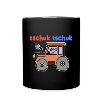 Tractor Farmer Agricultural Machinery Saying Vehicle Field - Full Colour Mug - black - Front