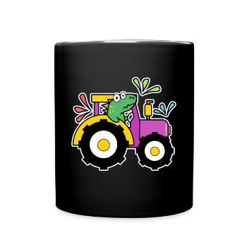 Tractor Farmer Agricultural Machinery Motor Vehicle Arable Farming - Full Colour Mug - black - Front