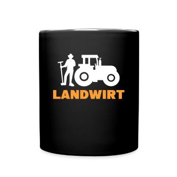Fahrzeug Landwirt Spruch Traktor Landwirtschaft - Tasse einfarbig - Schwarz - Vorne