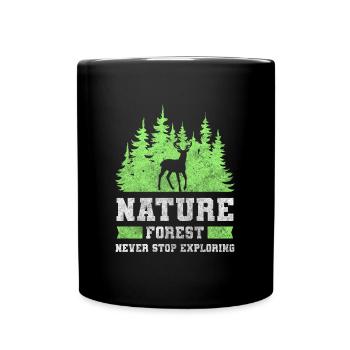 Forest, nature lovers, recreation, forest dwellers - Full Colour Mug - black - Front