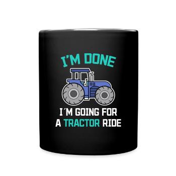 Déclaration de tracteur agricole biologique Ferme de véhicules à moteur - Mug uni - noir - Devant