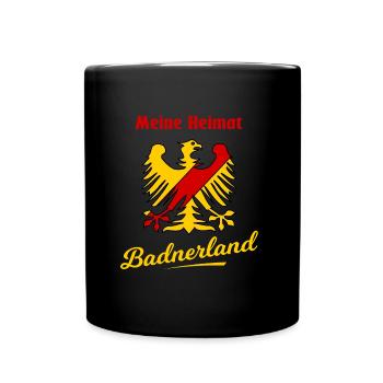 Meine Heimat das Badnerland - Tasse einfarbig - Schwarz - Vorne