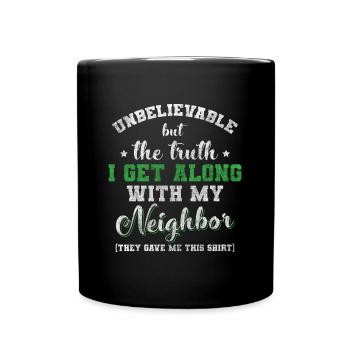Neighbors Humor Village Apartment - Full Colour Mug - black - Front