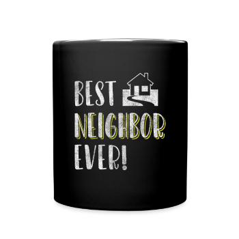 Neighbors Humor Alcohol Apartment - Full Colour Mug - black - Front