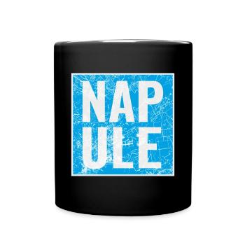 Napule Cards Typo Blue - Full Colour Mug - black - Front