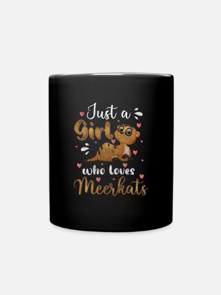 Erdmännchen Gruppe - Tasse einfarbig - Schwarz