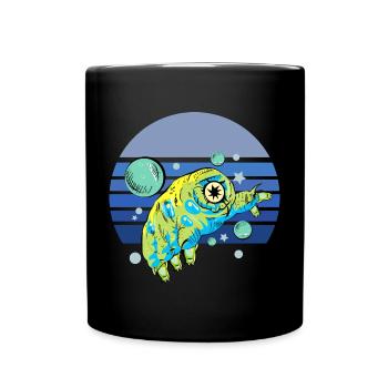 Tardigrade Blue Retro - Full Colour Mug - black - Front
