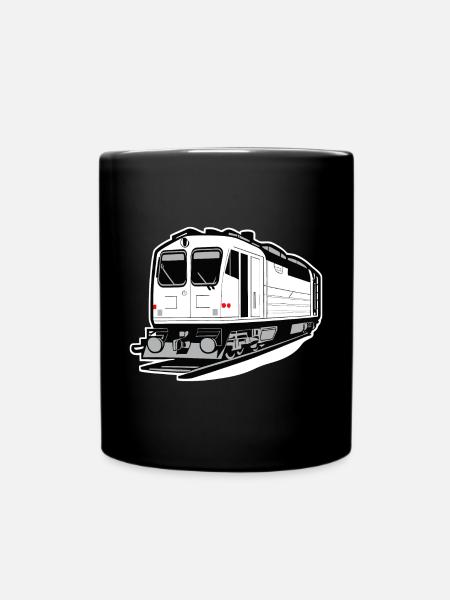 Locomotive, train, railway - Full Colour Mug - black