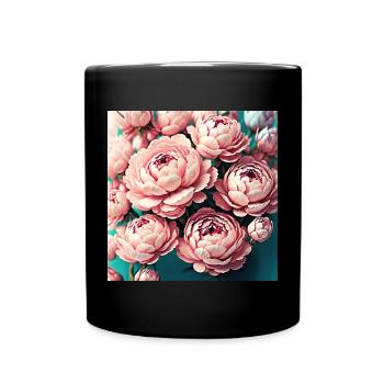 Fleur - Mug uni - noir - Devant