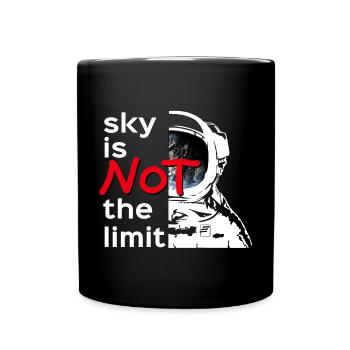 sky is Not the limit white - Tasse einfarbig - Schwarz - Vorne