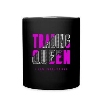Trading Königin - Tasse einfarbig - Schwarz - Vorne