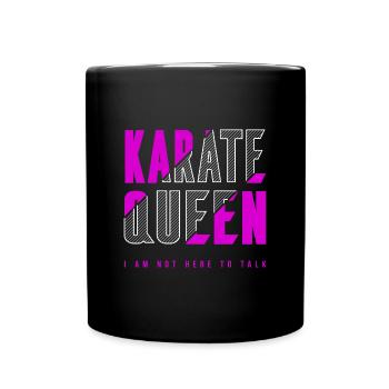 Reine du karaté - Mug uni - noir - Devant
