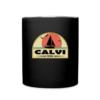 Calvi Corsica - Full Colour Mug - black - Front
