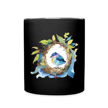 Oiseau - Mug uni - noir - Devant