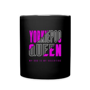 Yorkiepoo Queen - Full Colour Mug - black - Front