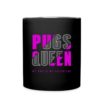 Reine des carlins - Mug uni - noir - Devant
