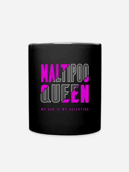 Maltipoo Königin - Tasse einfarbig - Schwarz