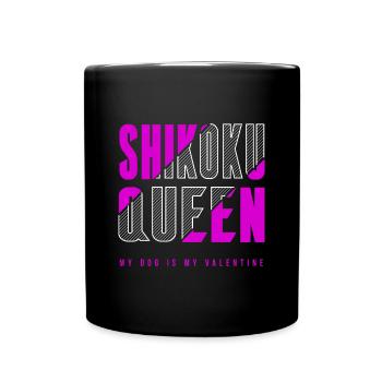 Shih Poo Königin - Tasse einfarbig - Schwarz - Vorne