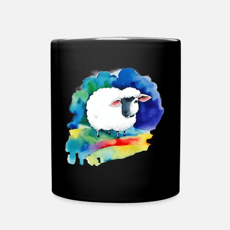 Schaf - Tasse einfarbig - Schwarz