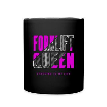 Reine des chariots élévateurs - Mug uni - noir - Devant