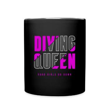 Diving Queen - Full Colour Mug - black - Front