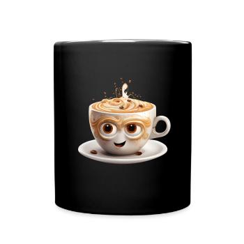 Tasse à café sucrée - Mug uni - noir - Devant